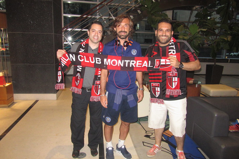 Milan Club Members Meeting Milan Legend Andrea Pirlo in Montreal